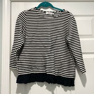 Vineyard Vines Black and white long sleeve top